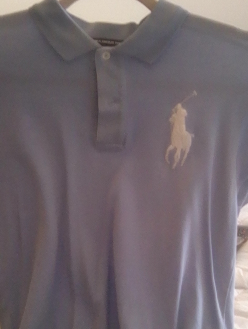 Ralph Lauren Light Blue Polo with White Embroidered Pony